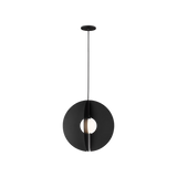 Orbel Round Pendant in Matte Black