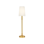 Beckham Classic Buffet Lamp in burnished brass with white linen shade