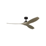 Three-blade Collins ceiling fan with wood-grain blades