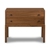 Arturo Nightstand in natural walnut with two drawers