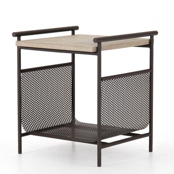 Lawrence Outdoor End Table - Washed Brown | Design for the PPL