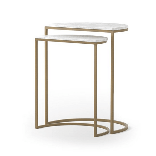 MARTIN NESTING TABLES-IRON MATTE BRASS - Design for the PPL