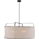 Dunne Wide Hanging Shade with natural linen shade