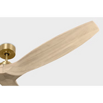 Collins Smart 70 Ceiling Fan in Burnished Brass with Washed White Oak Blades - alternate view 3