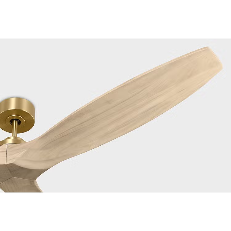 Collins Smart 70 Ceiling Fan in Burnished Brass with Washed White Oak Blades - alternate view 3