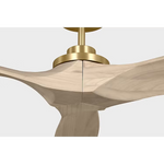 Collins Smart 70 Ceiling Fan in Burnished Brass with Washed White Oak Blades - alternate view 4