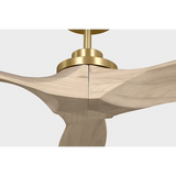Collins Smart 70 Ceiling Fan in Burnished Brass with Washed White Oak Blades - alternate view 4