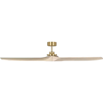 Collins Smart 70 Ceiling Fan in Burnished Brass with Washed White Oak Blades - alternate view 2