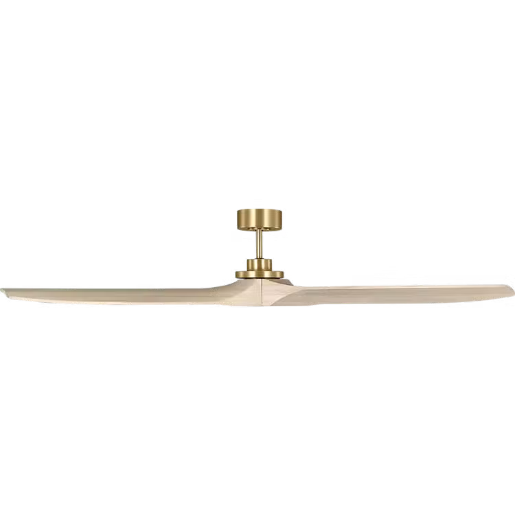 Collins Smart 70 Ceiling Fan in Burnished Brass with Washed White Oak Blades - alternate view 2