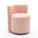 Lisa Rolling Desk Chair in pink stripes