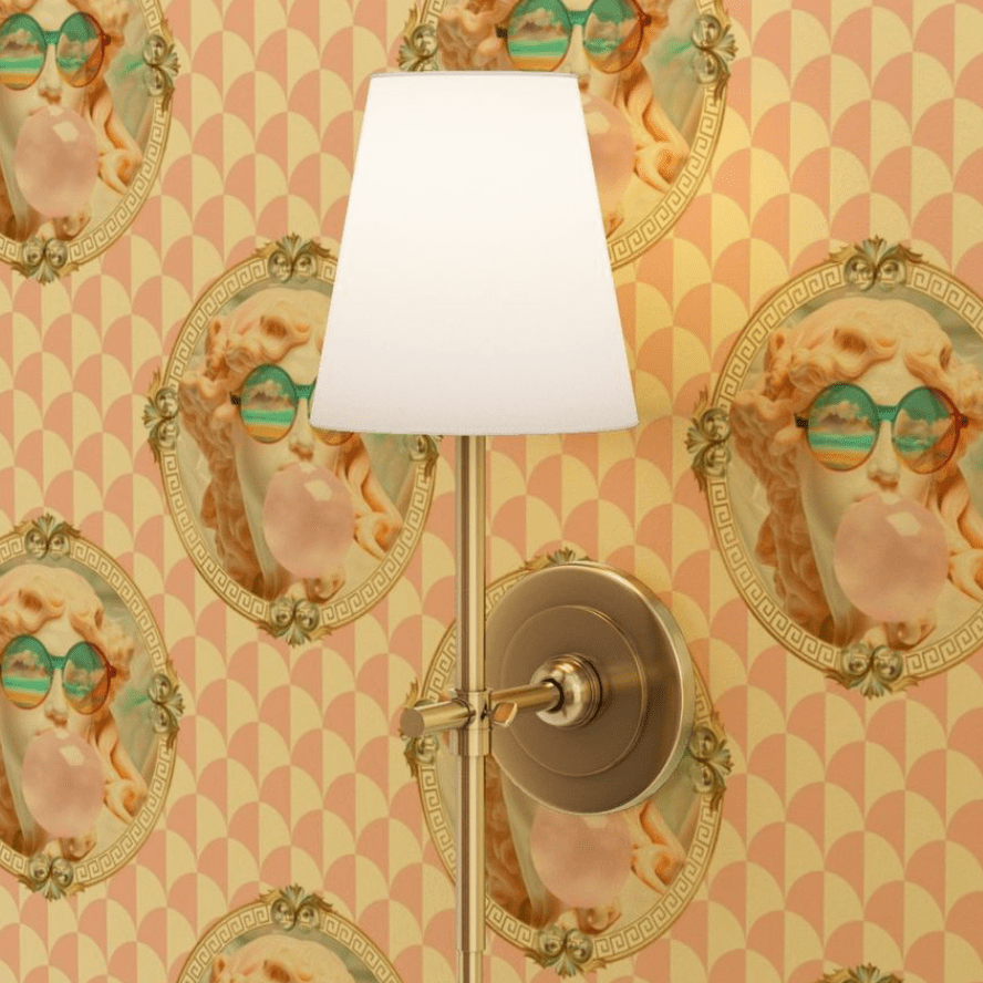 Roman Goddess Metallic Gold Luxe Venus Pink Wallpaper | Design for the PPL