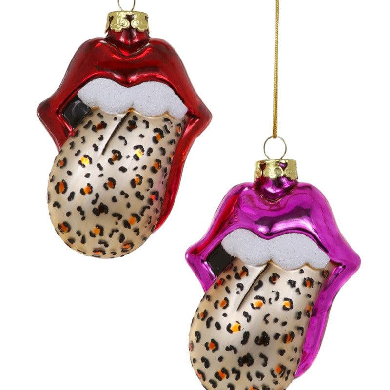 Tongue Out Leopard Print Ornament | Design for the PPL