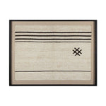 Four Hands Ankara Textile II neutral woven wall art in black maple frame