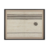 Four Hands Ankara Textile II neutral woven wall art in black maple frame