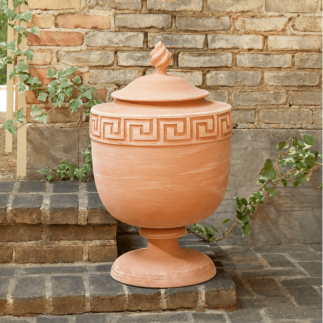 Villa Greek Key Urn - Terracotta | Design for the PPL