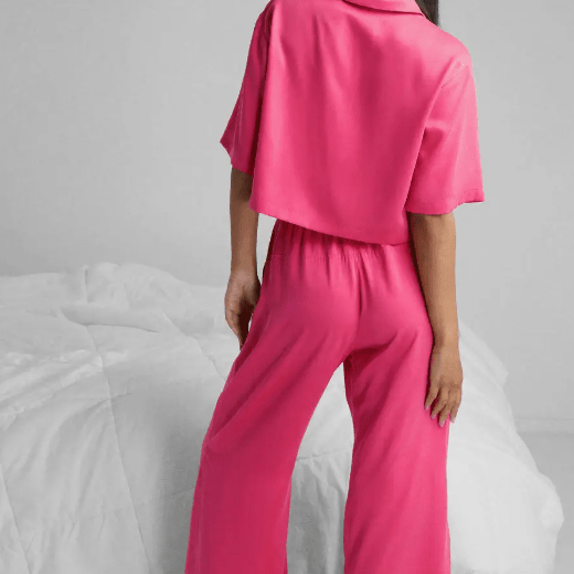 Washable Silk HR Pant Set Flamingo | Design for the PPL